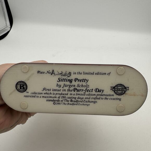 RARE - Set of 4 Bradford Jurgen Scholz Ltd Ed Purr-Fect Day Cat Kitten Figurines - Picture 4 of 13